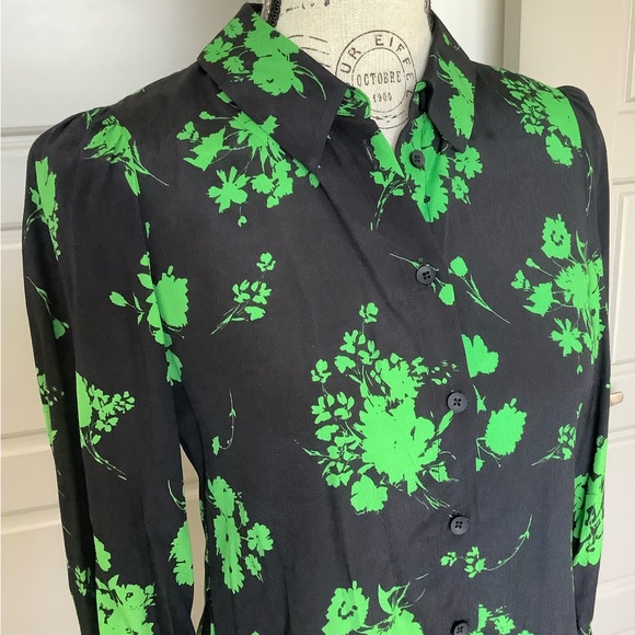 💚 Zara Semi-Sheer Floral Mini Dress 💚 - Picture 6 of 10